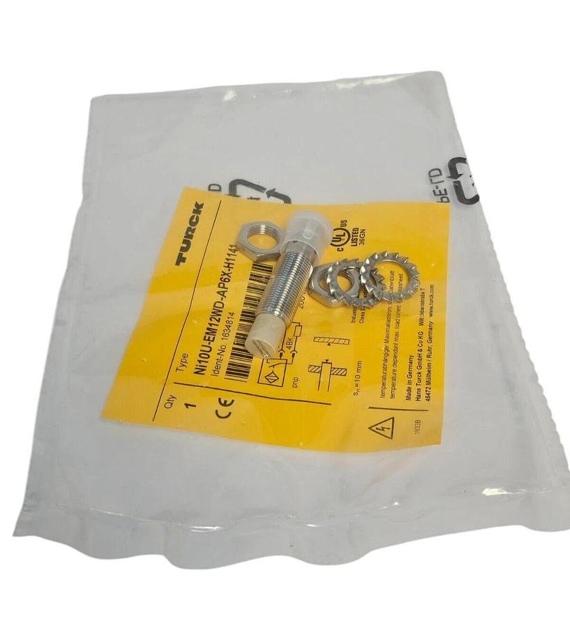 Used NEW TURCK NI10U-EM12WD-AP6X-H1141 SENSOR IDENT-NO. 1634814 10...30 VDC
