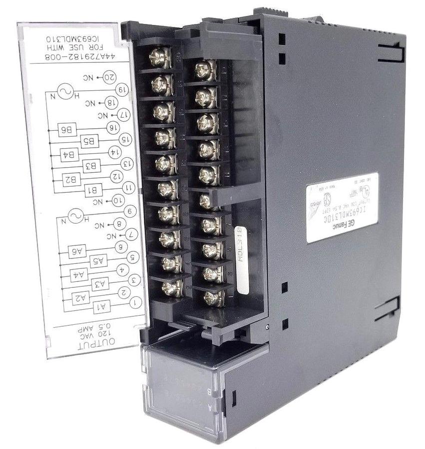 Used GE FANUC IC693MDL310C OUTPUT MODULE .5AMP, 12POINT, 120VAC