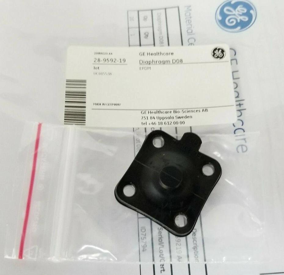 Used LOT OF 9 NEW GE HEALTHCARE 28-9592-19 VALVE DIAPHRAGMS D08 EPDM SEAT 08 28959219