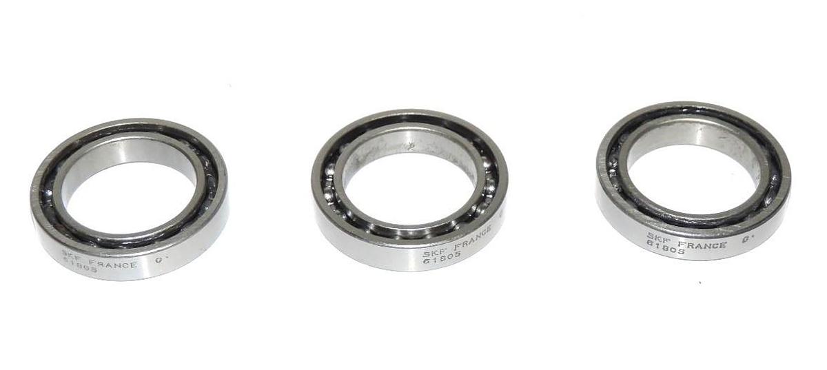 LOT OF 3 NEW SKF 61805 THIN SECTION BALL BEARINGS