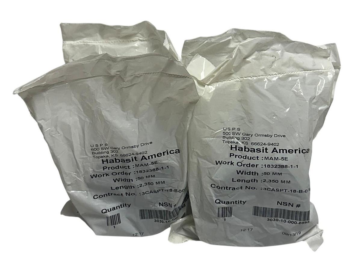Used 4 HABASIT AMERICA MAM-5E / MAM5E CONVEYOR BELTS W: 50mm L: 2,350mm OEM NSFS