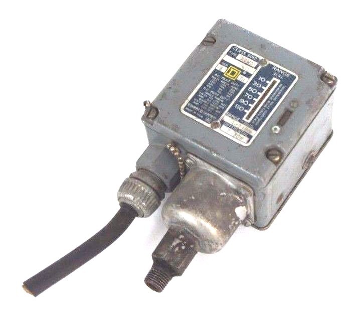 Used SQUARE D 9012-ACW1 SER. B PRESSURE SWITCH 9012ACW1