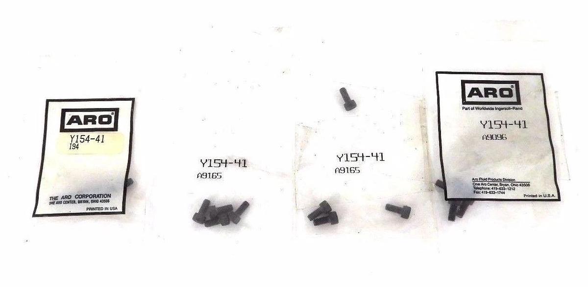 Used LOT OF 16 NIB ARO Y154-41 ALLEN SCREWS (BAGS OF 4)
