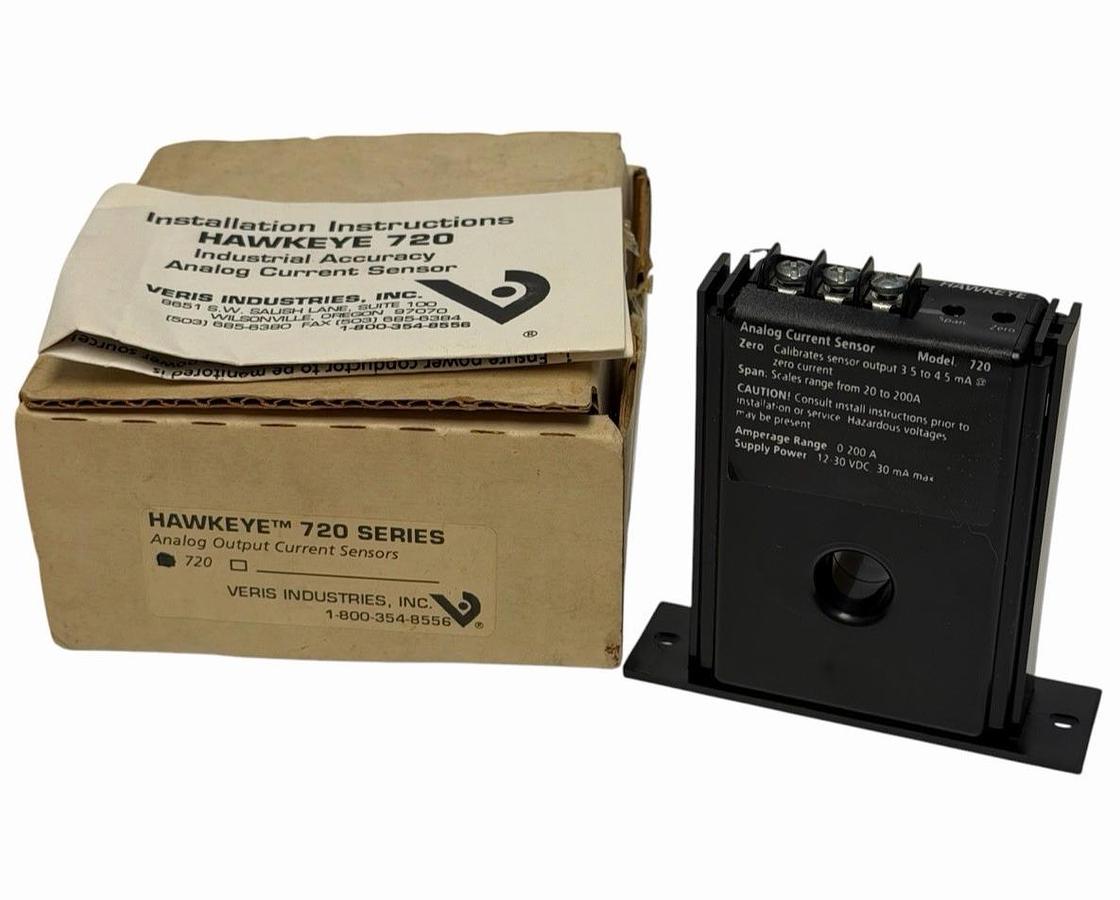 Used NIB VERIS INDUSTIRES HAWKEYE 720 ANALOG CURRENT SENSOR