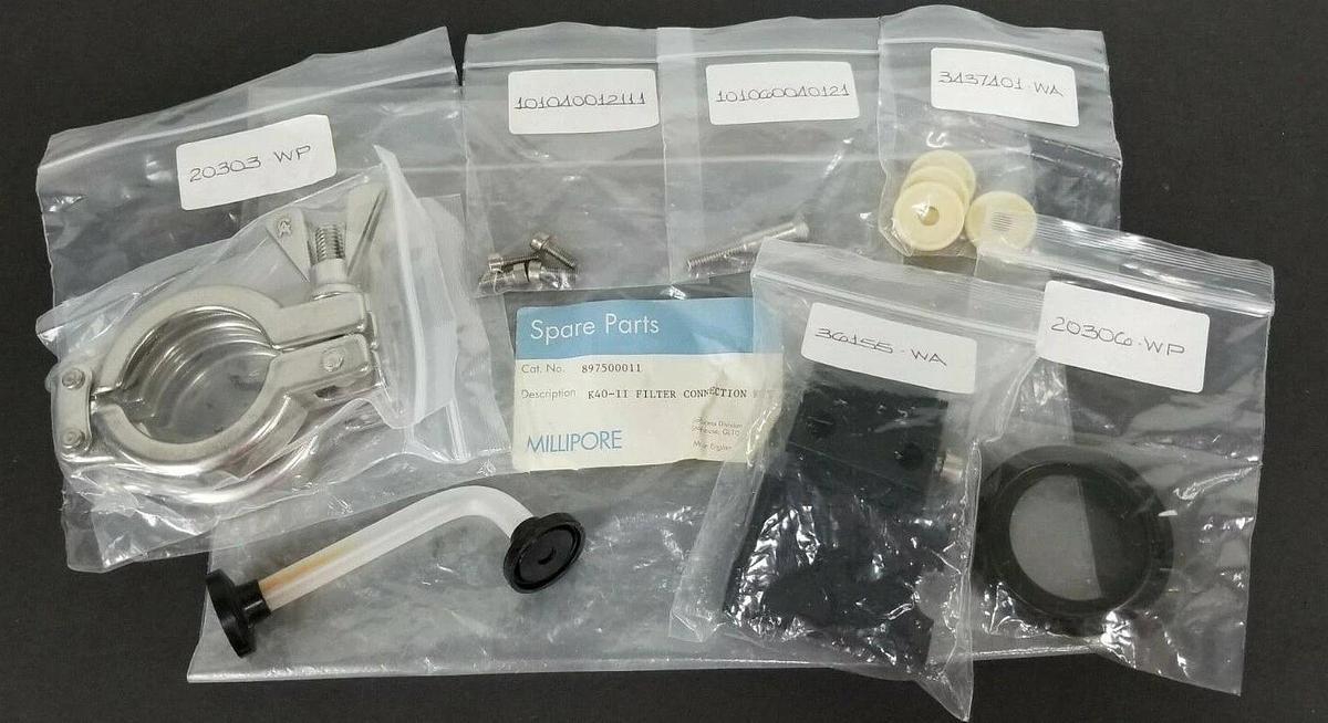 Used NEW MILLIPORE CAT NO. 897500011 FILTER CONNECTION KIT FOR K40-II 20303-WP 36155