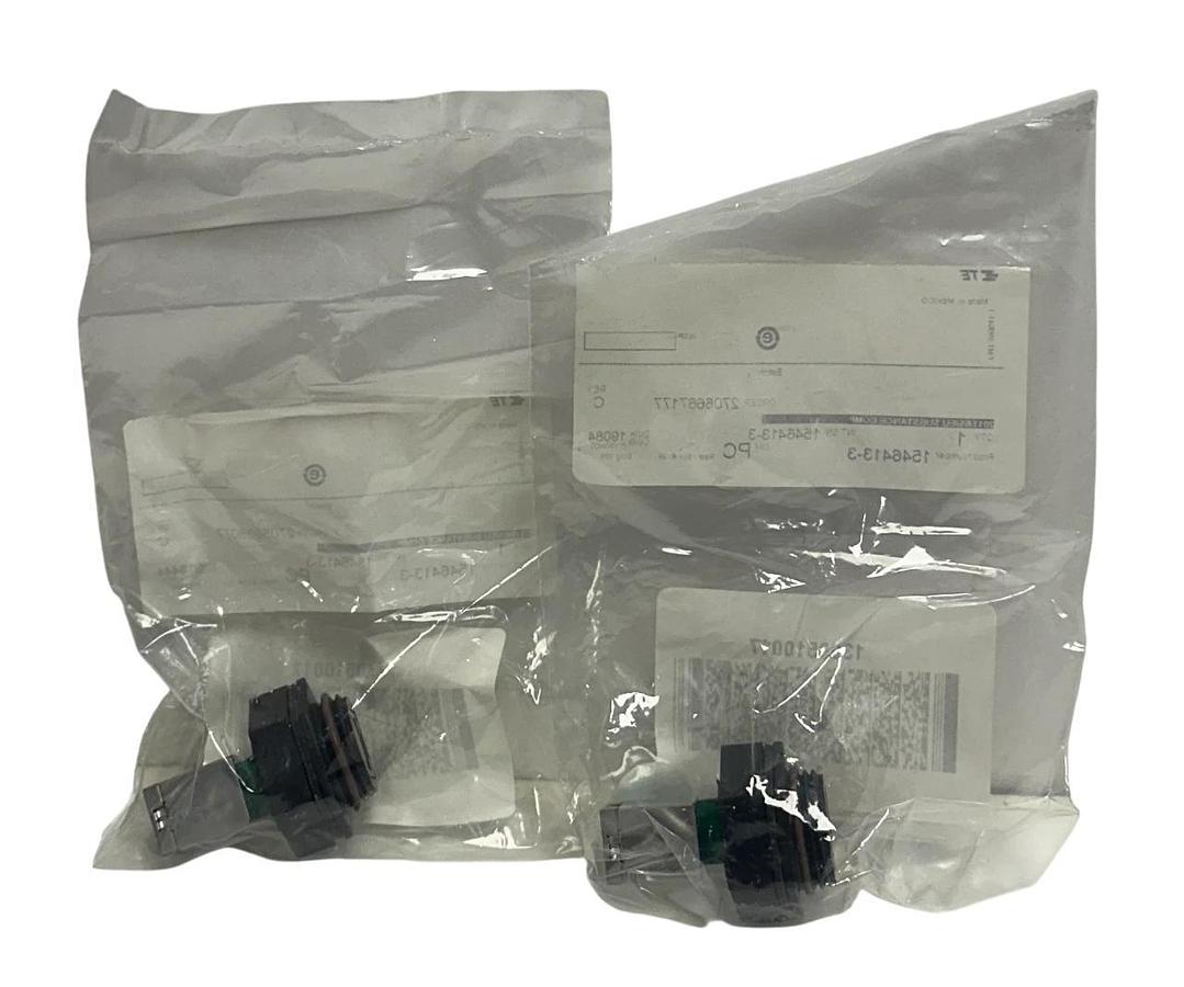 Used 2 TE CONNECTIVITY 1546413-3 / 15464133 INDUSTRIAL RJ45 VARIANT 3 CONNECTORS NSFS