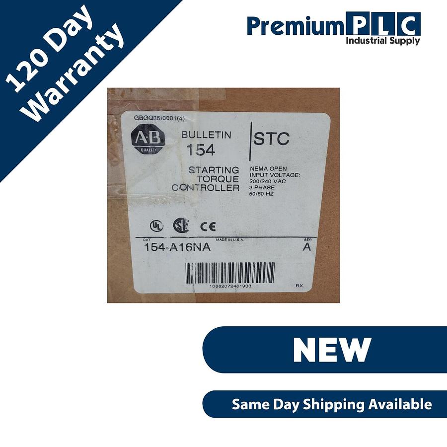 Used NEW ALLEN BRADLEY 154-A16NA /A STARTING TORQUE CONTROLLER 154A16NA