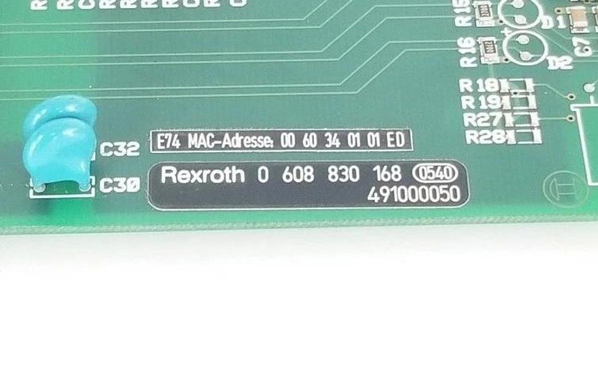 Used REXROTH 0-608-830-168 S METH ETHERNET CARD 491000050 , 0608830168