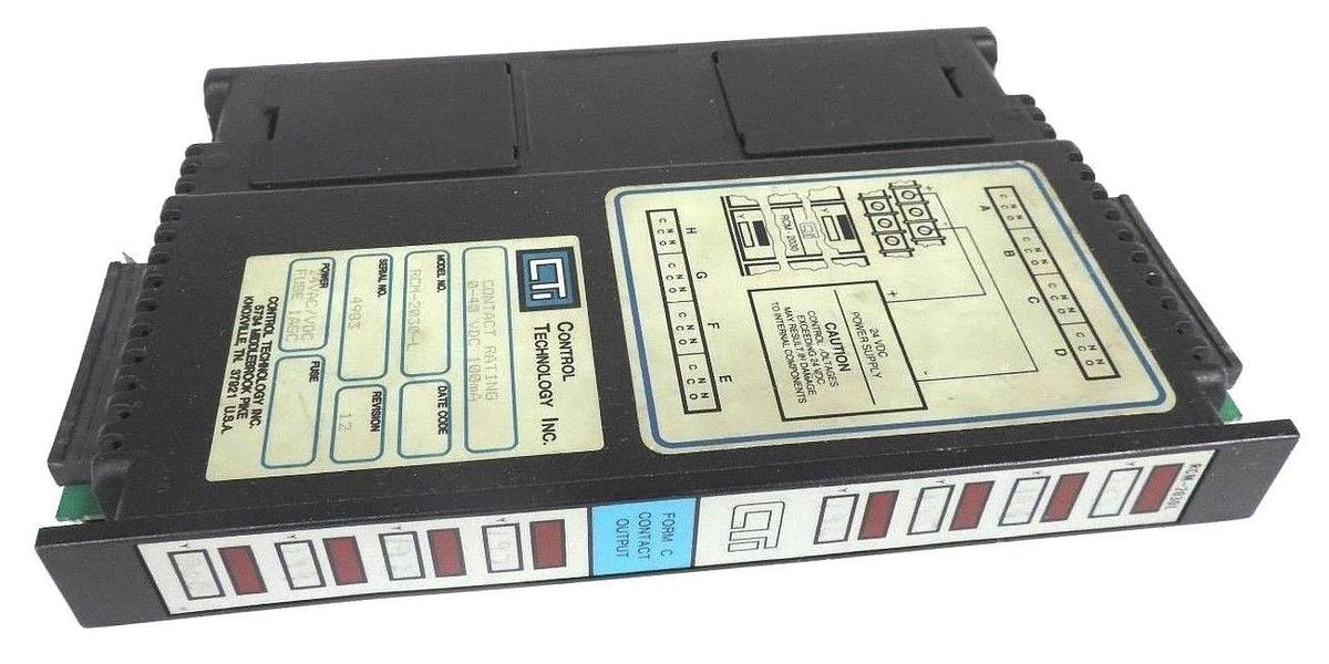 Used CONTROL TECHNOLOGY RCM-2030-L OUTPUT MODULE REVISION 12 RCM2030L