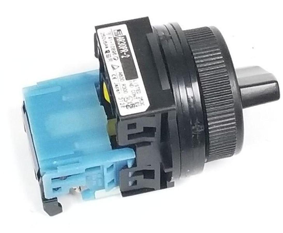 Used FUJI ELECTRIC AR30PR-2 2-POSITION SELECTOR SWITCH W/ AR9B290 CONTACT BLOCK