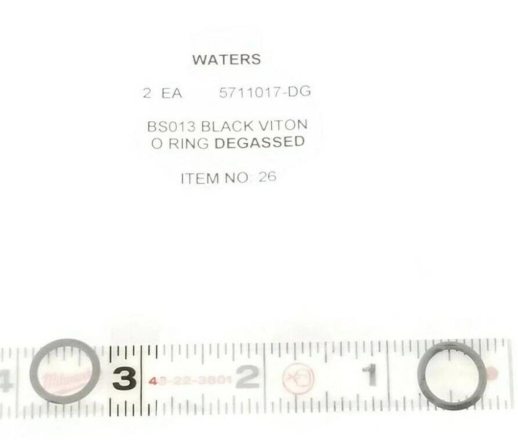 Used LOT OF 2 NEW WATERS 5711017-DG O-RINGS BS013 BLACK VITON DEGASSED