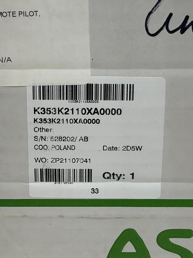 Used ASCO K353K2110XA0000 1" Pulse Solenoid Valve Dust Collector Remote Pilot New