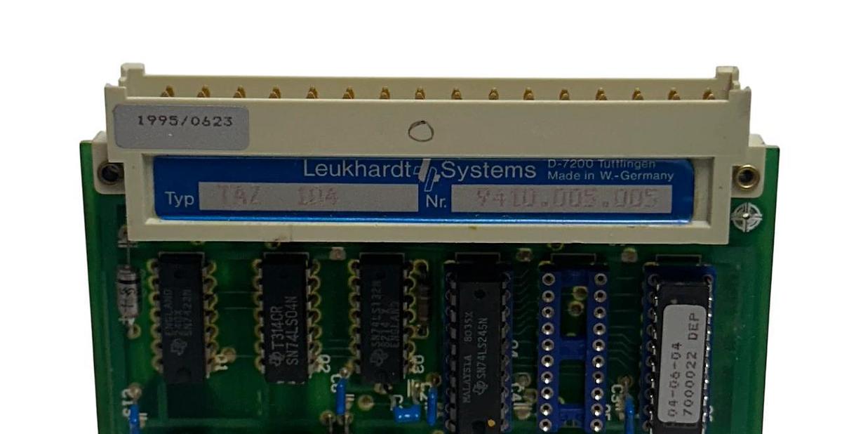 Used LEUKHARDT SYSTEMS TAZ 104 / 0060.0.104.A / 9410.005.005 CONTROL BOARD OEM USNP