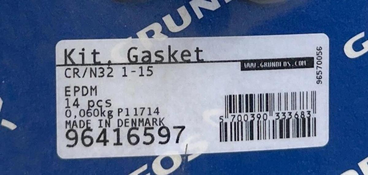 Used GRUNDFOS 96416597 GASKET KIT CR/N32 1-15 14 PCS OEM NSFS