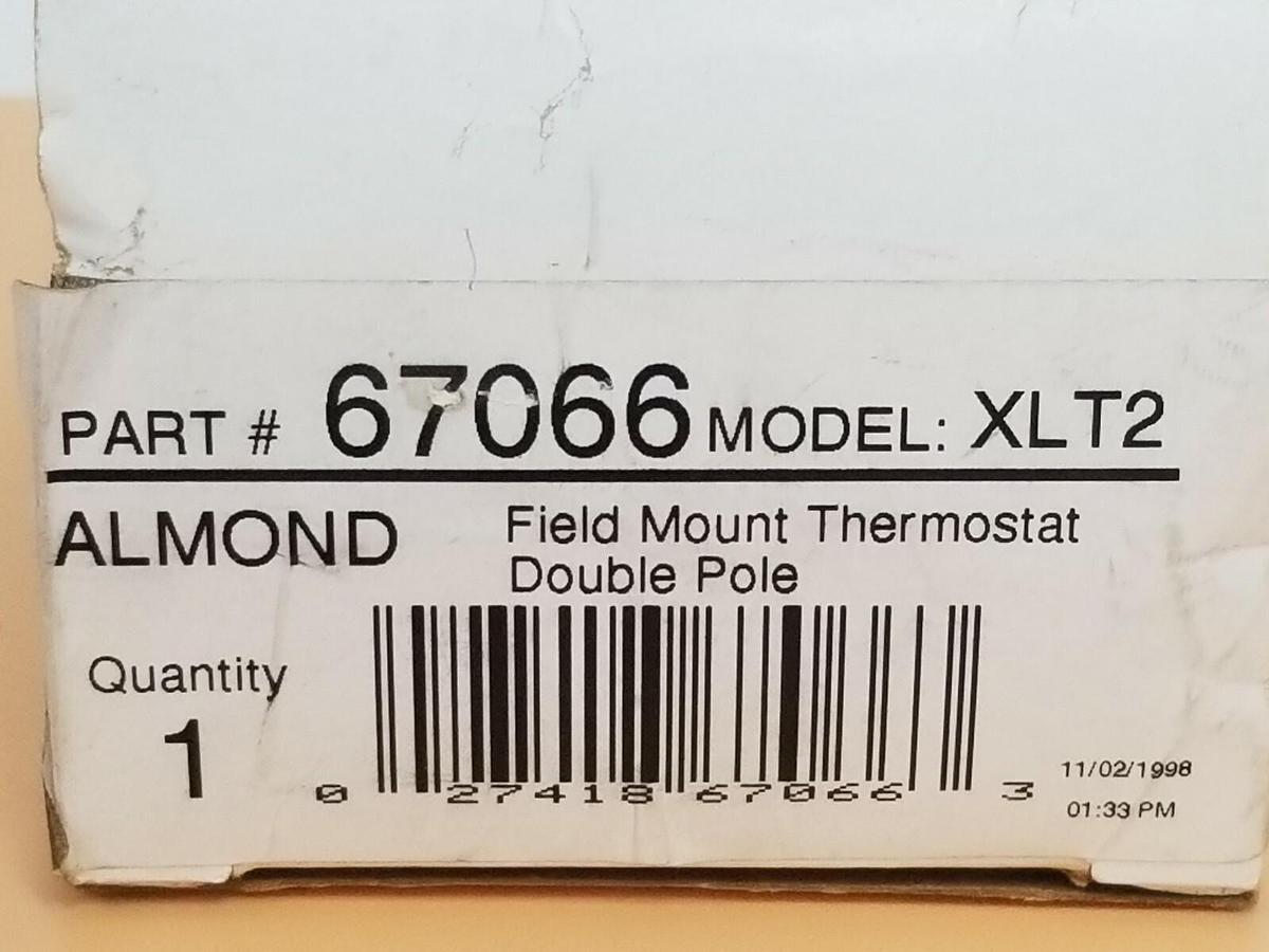NIB CADET 67066 MODEL XLT2 FIELD MOUNT THERMOSTAT, DOUBLE POLE, 67066XLT2