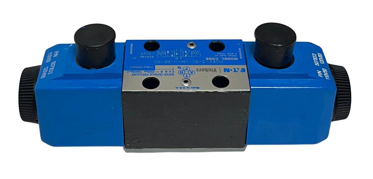 Used EATON VICKERS DG4V-3-6C-VM-U-B6-60 / DG4V36CVMUB660 CONTROL VALVE 110/120V NSNP