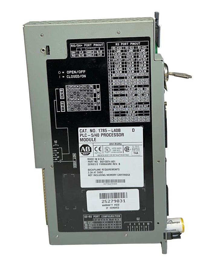 Refurbished ALLEN BRADLEY 1785-L40B /D PLC-5/40 PROCESSOR MODULE PLC 48K WORD SRAM REPAIRED