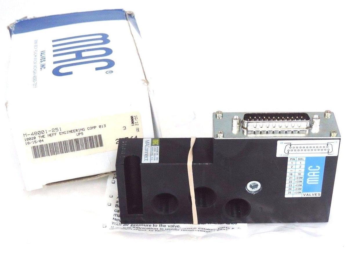 NIB MAC M-48001-251 PLUG IN CONNECTOR BLOCK M48001251