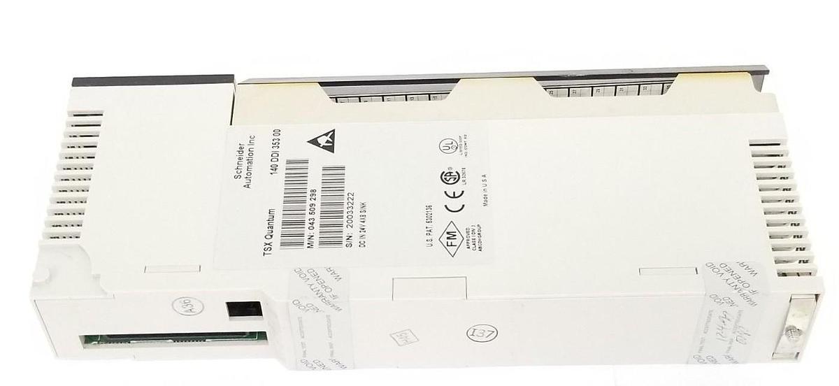 Used SCHNEIDER AUTOMATION TSX QUANTUM 140 DDI 353 00 MODULE 24VDC, 01.03, 140DDI35300
