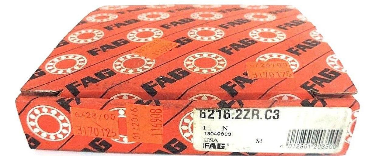 Used NIB FAG 6216.2ZR.C3 BALL BEARING DEEP GROOVE 80X140X26MM SHIELDED 62162ZRC3