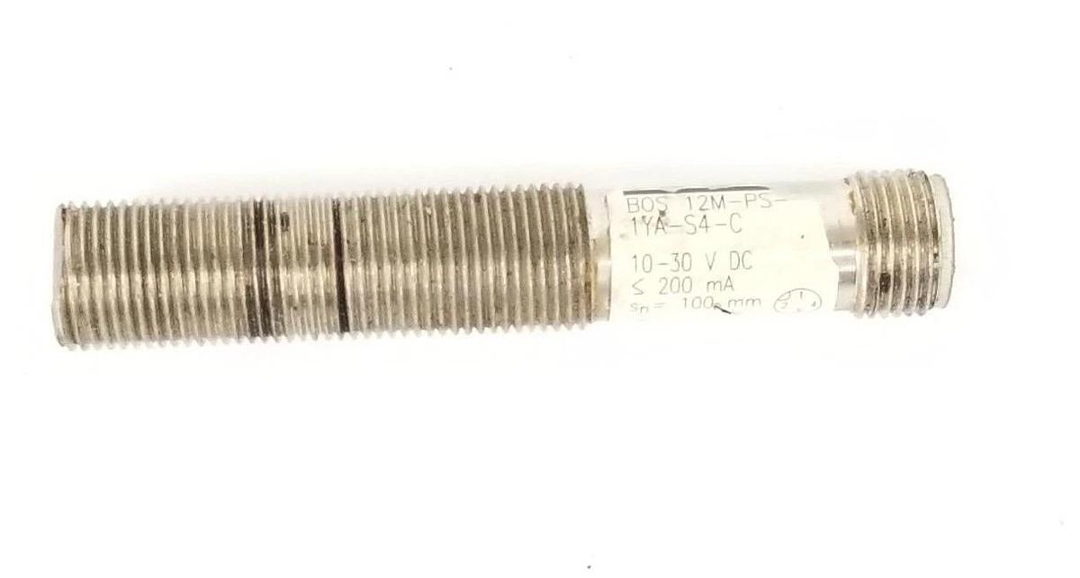 Used BALLUFF BOS12MPS1YAS4C SENSOR 4-PIN BOS 12M-PS-1YA-S4-C, 10-30V DC