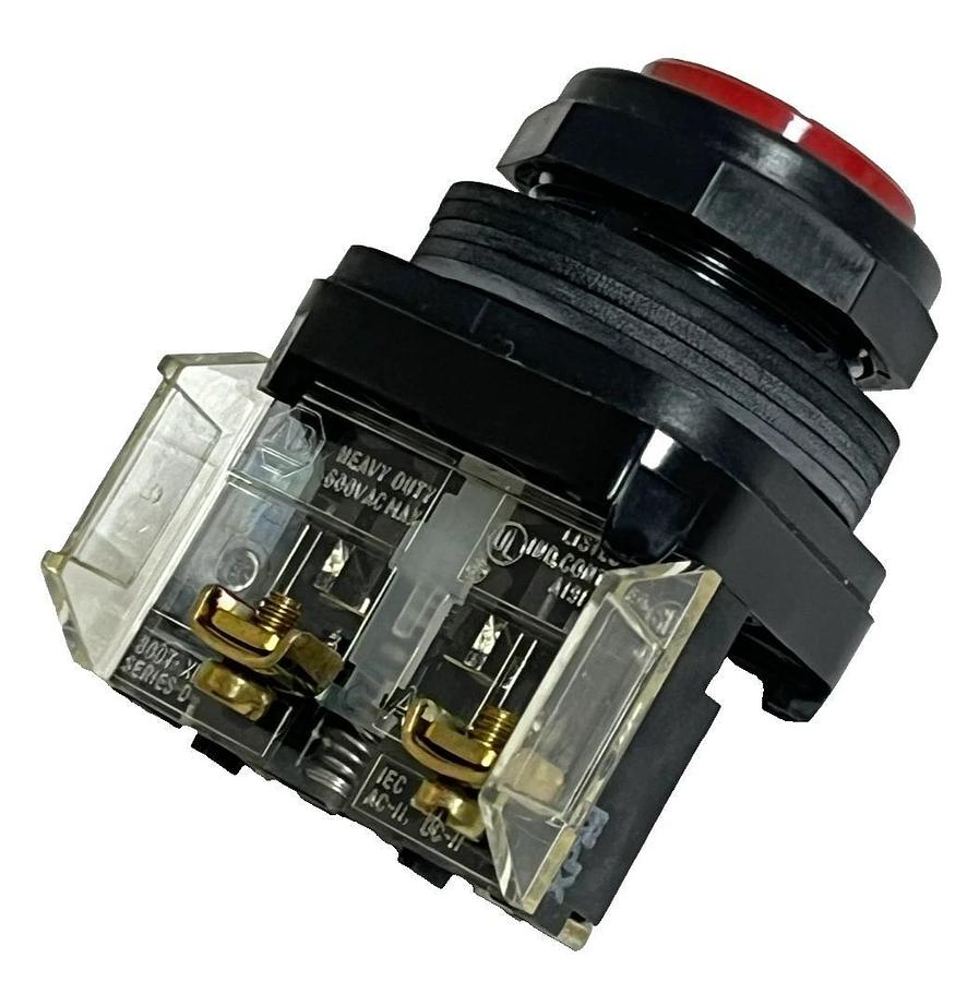 Allen-Bradley 800H-BR6D1 Ser. F Push Button | 30mm Red Extended Head | 1 NO