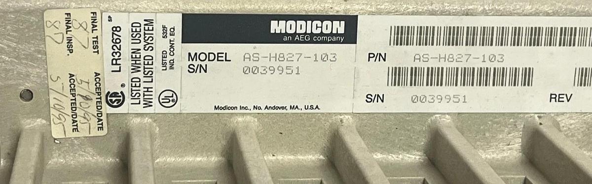 MODICON H827-103 800-Series I/O Housing 7-Slot PLC Rack Chassis H827103, NSMP