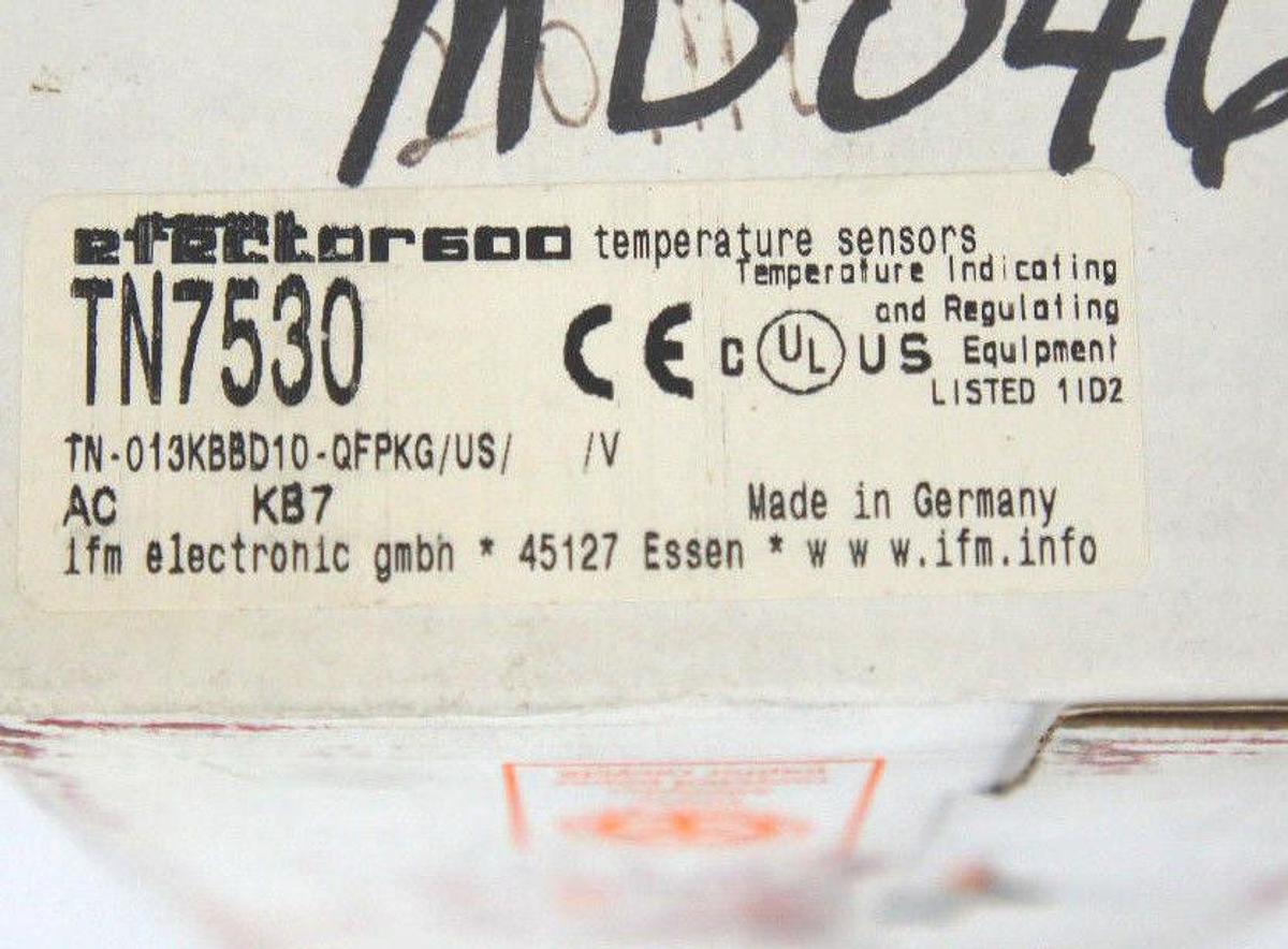 Used NIB IFM EFECTOR TN7530 TEMPERATURE SENSOR TN-013KBBD10-QFPKG/US/  /V