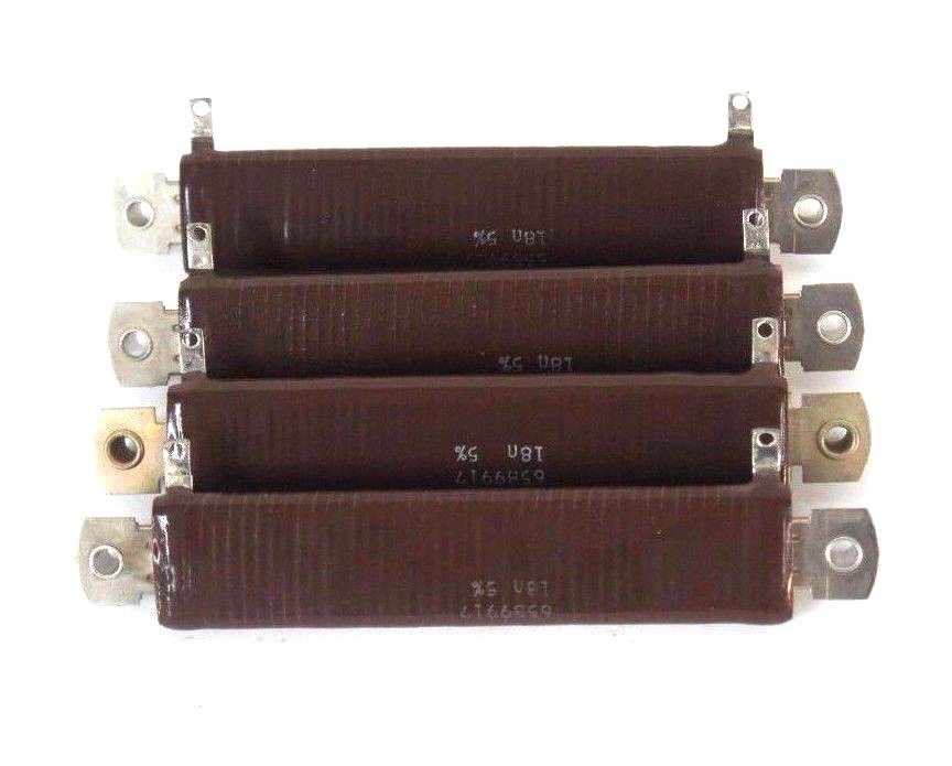 Used LOT OF 4 NEW OHMITE 65B9917 RESISTORS 18 OHMS 5%