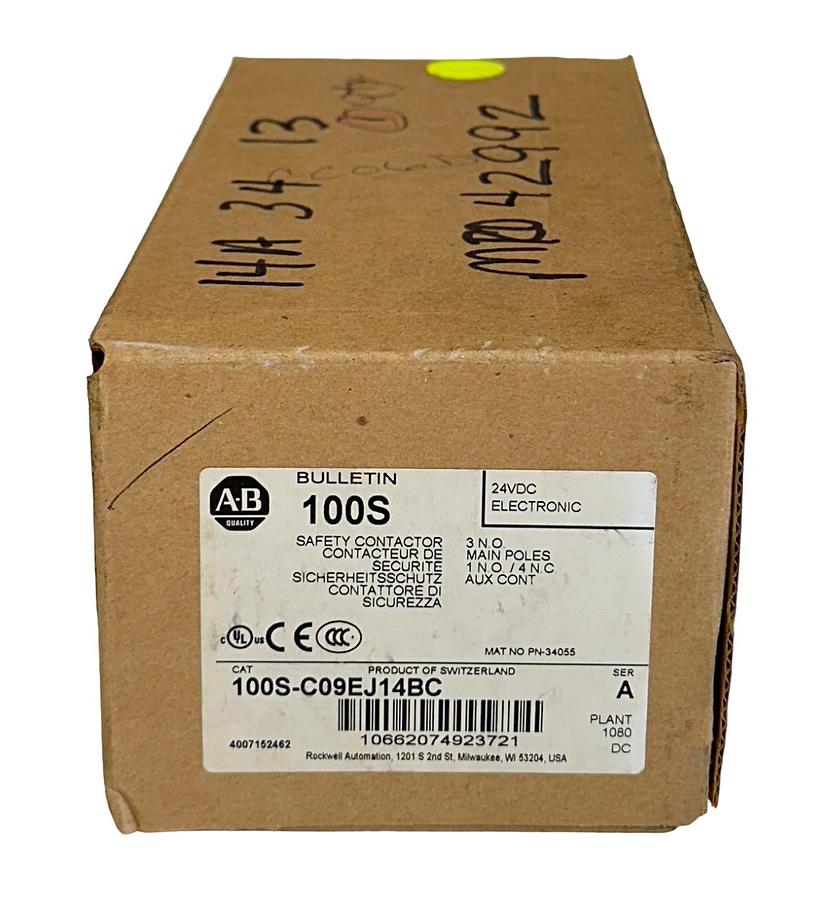 Used NEW ALLEN BRADLEY 100S-C09EJ14BC /A BULLETIN 100S SAFETY CONTACTOR 24VDC NSMP