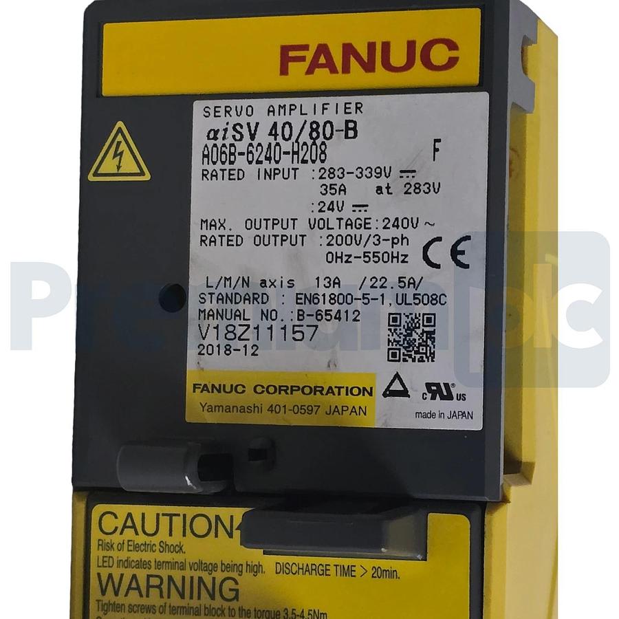 FANUC A06B-6240-H208 Alpha αiSV 40/80-B Dual Axis Servo Amplifier Drive NSNP