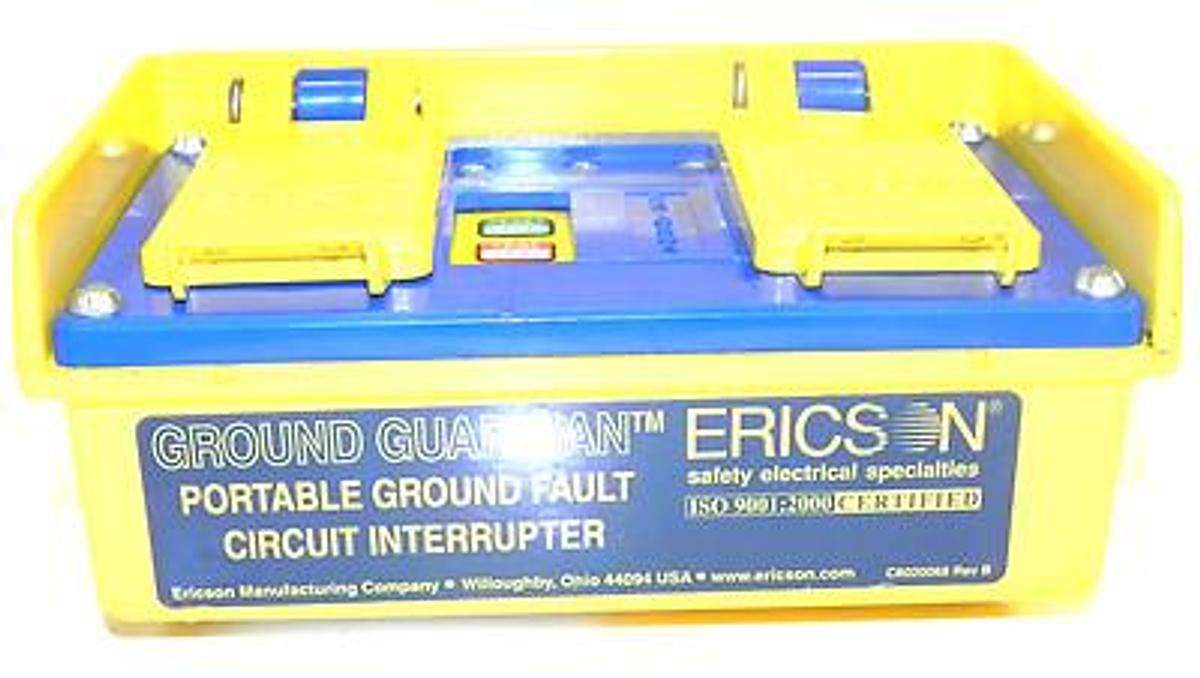 Used ERICSON C8020068 PORTABLE GROUND FAULT CIRCUIT INTERRUPTER REV. B