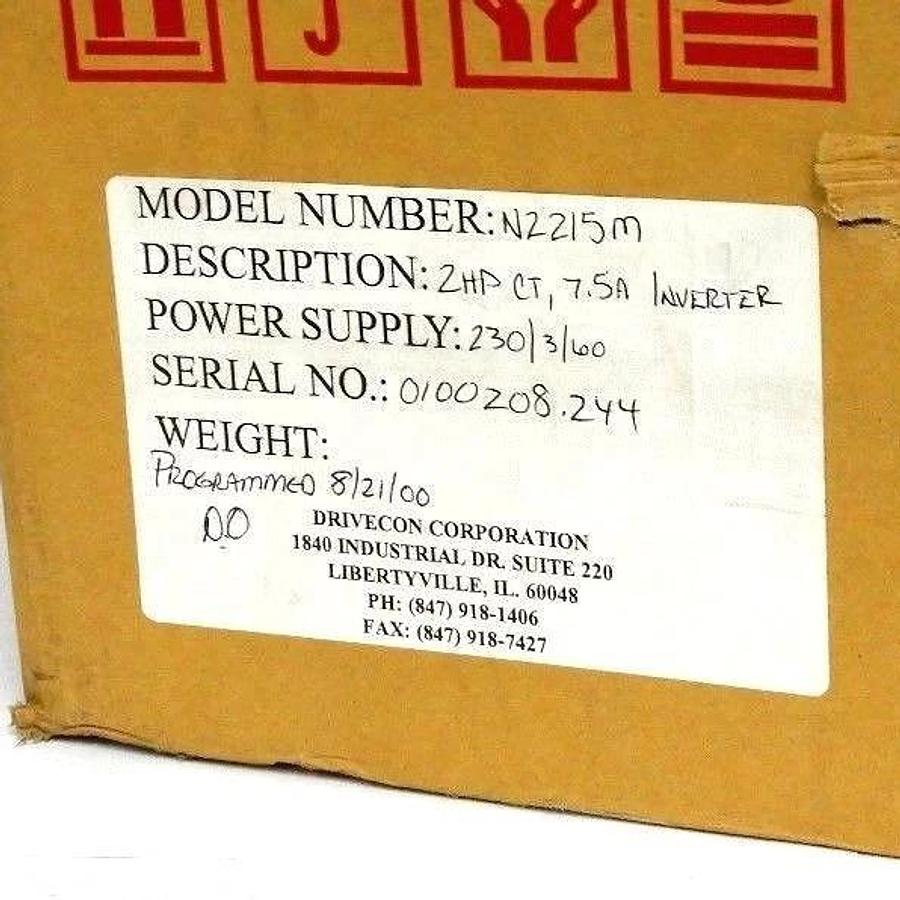 Used NIB DRIVECON VFN2-215-M DRIVE N2-SERIES 230/1-3/50-60, VFN2215M, NDOP-01 KEYPAD