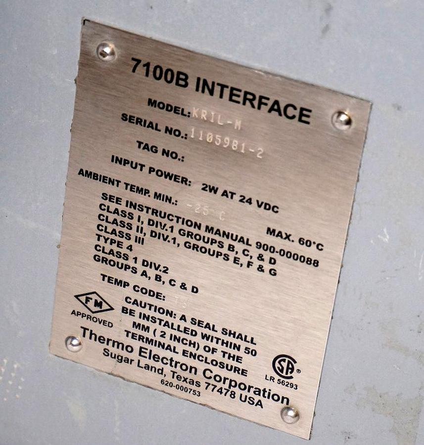 Used THERMO ELECTRON CORP 7100B INTERFACE MODEL KRIL-M W/KILLARK GRM-CEN-MOD, GRM-CEN