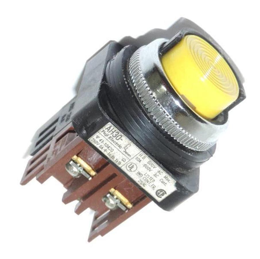Used FUJI AH30-GY11 PUSHBUTTON YELLOW AH30GY11 600V AH30-G