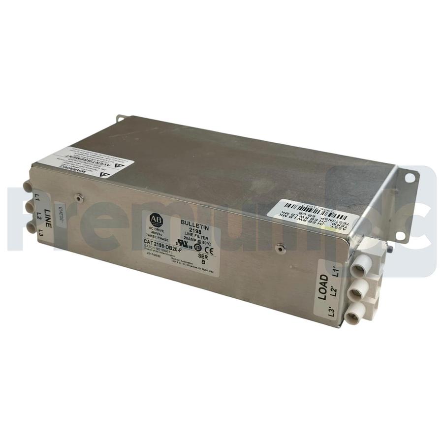 Used Allen-Bradley 2198-DB20-F /B Kinetix 5500 AC EMC Line Filter 20A 3-Ph 2198DB20F