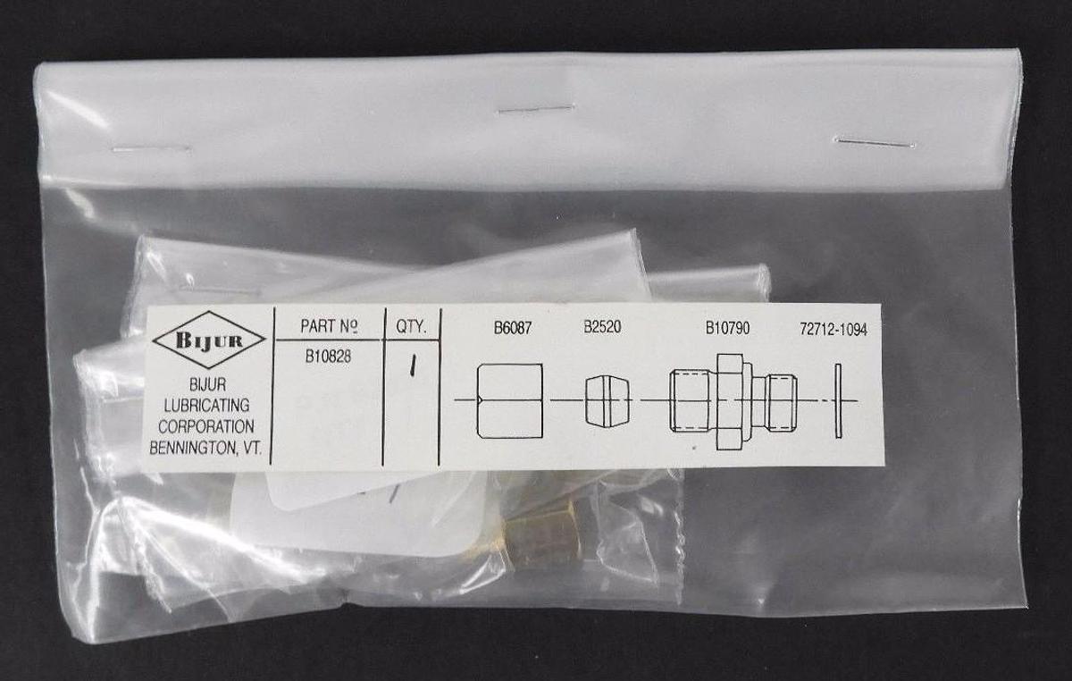 Used NEW BIJUR B10828 ADAPTER ASSEMBLY 1/4" B2520, B6087, B10790, 72712-1094