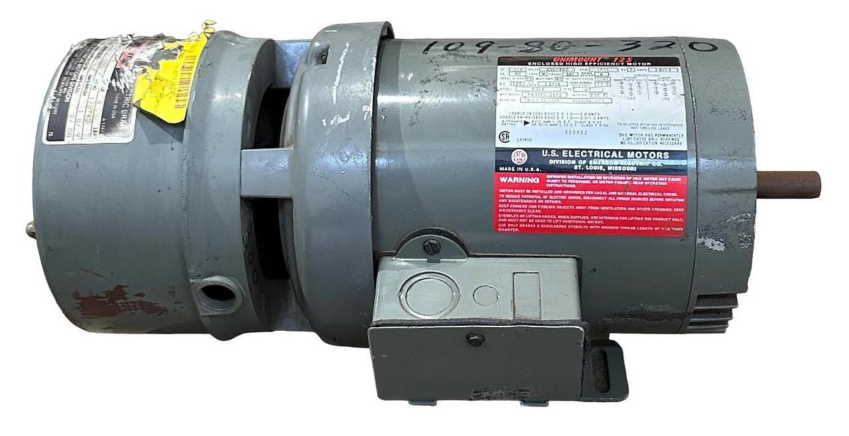 US ELECTRICAL MOTORS P63CPC-2870 / F012 UNIMOUNT 125 MOTOR 3/4HP W/ BRAKE NSNP