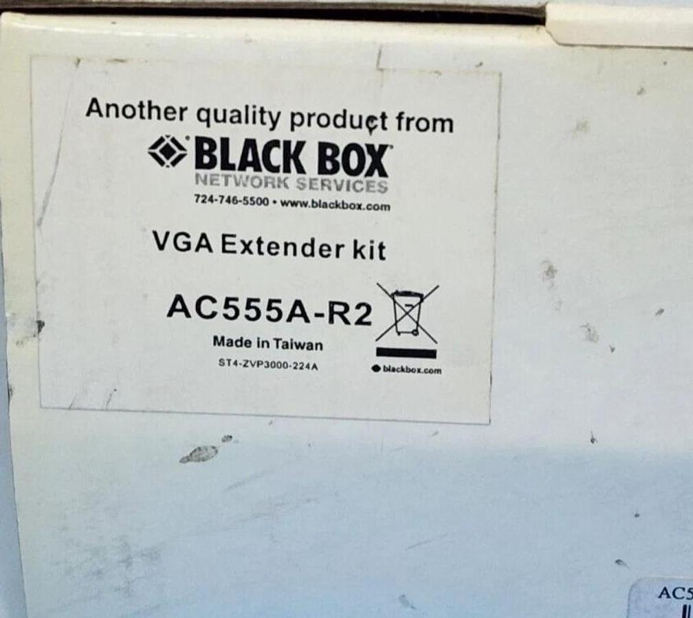 Used NEW BLACK BOX AC555A-R2 / AC555AR2 VGA EXTENDER KIT W/ AUDIO