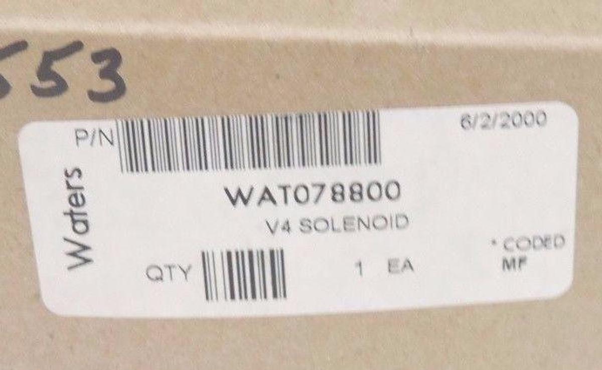Used NIB WATERS WAT078800 V4 SOLENOID VALVE, BIO CHEM 100T3-S33