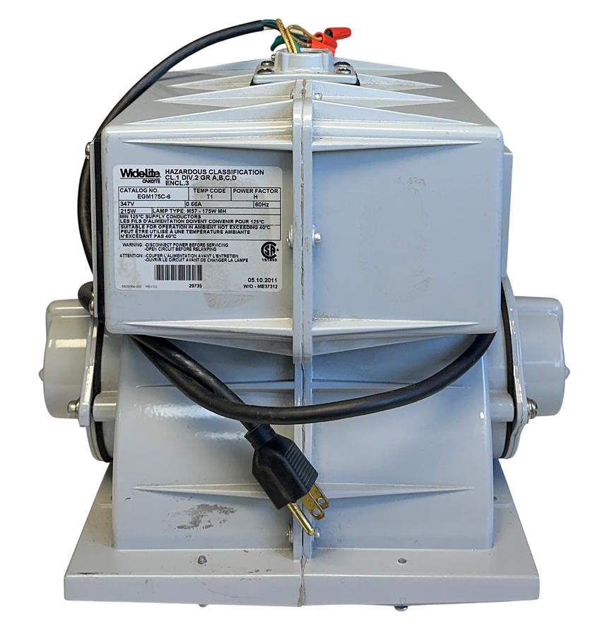Used WIDELITE EGM175C-6 / EGM175C6 FLOOD LIGHT T1 H POWER FACTOR 347V 0.66A 60Hz USNP