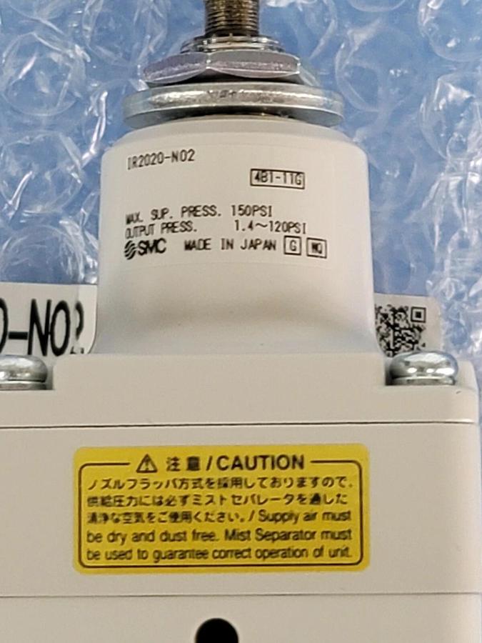 Used NEW SMC IR2020-N02 PRECISION REGULATOR PORT 1/4INCH IR2020N02