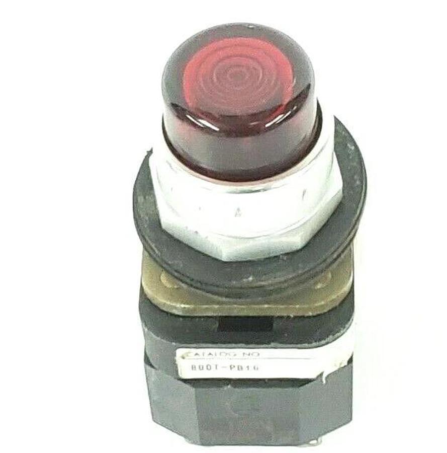 Used ALLEN BRADLEY 800T-PB16 PUSH BUTTON SER. N W/ 800T-XA SER. C CONTACT BLOCK