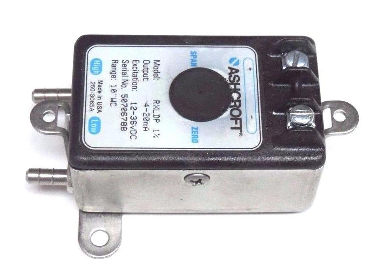 Used ASHCROFT ASH-RX-D-100-B-M-MB4-42-B-10X PRESSURE TRANSMITTER RXLDP, 4/20MA