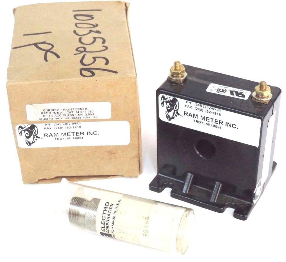 Used NIB RAM METER INC. SFT-750 CURRENT TRANSFORMER CAT. 14 SFT-750