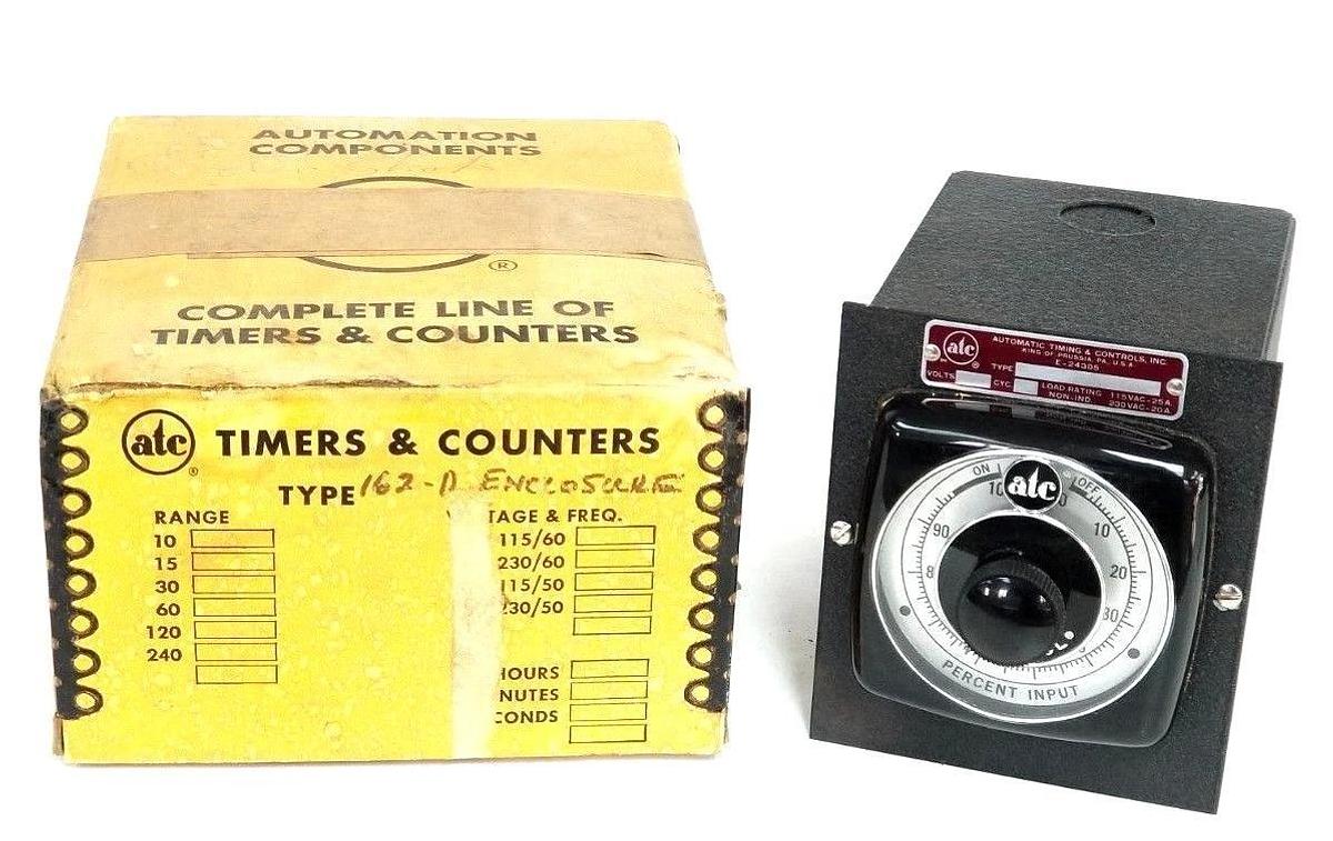 NIB ATC TYPE: 304 PERCENTAGE TIMER W/ TYPE: 162-D ENCLOSURE 0-100%