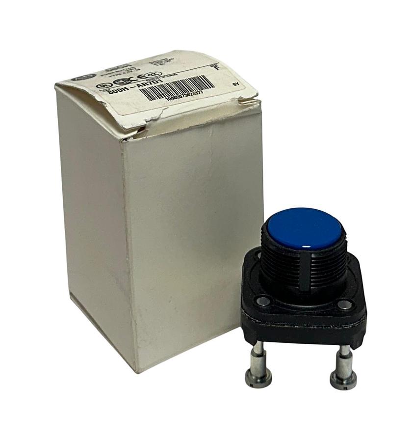 Used ALLEN BRADLEY 800H-AR7D1 /F BULLETIN 800H PUSH BUTTON FLUSH HEAD BLUE NSMP