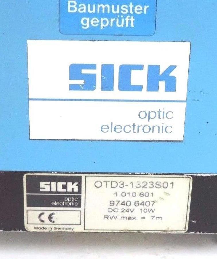 Used SICK OPTIC OTD3-1323S01 OPTOTRAP SENSOR 9740 6407, 10W, 24V, OTD31323S01
