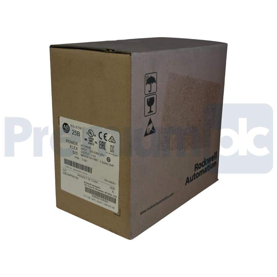 Used Allen Bradley 25B-D4P0N104 /A PowerFlex 525 AC Drive 2HP 480V 3PH FRN 5.001 NSMP