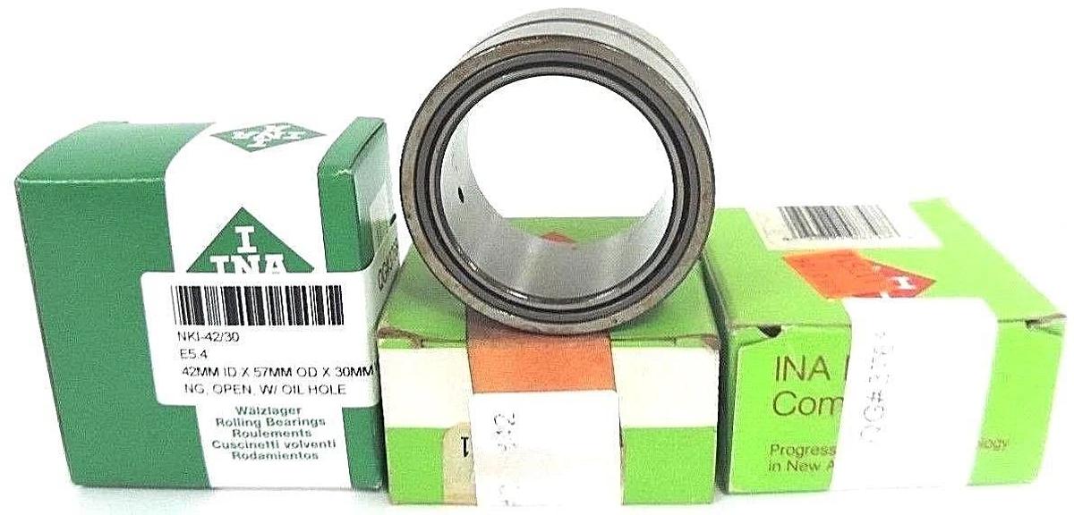 Used LOT OF 3 NIB INA NKI42/30 BEARINGS ROLLER NEEDLE 42MM ID 57MM OD 30MM WIDE